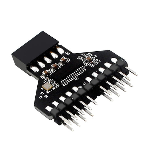 9pin Header Splitter Male 1 to 2 Female Extension Cable Connector