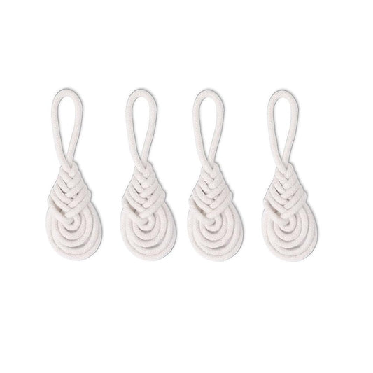 Cotton Rope Napkin Ring Set Of 4,pastoral Napkin Holders without Bead
