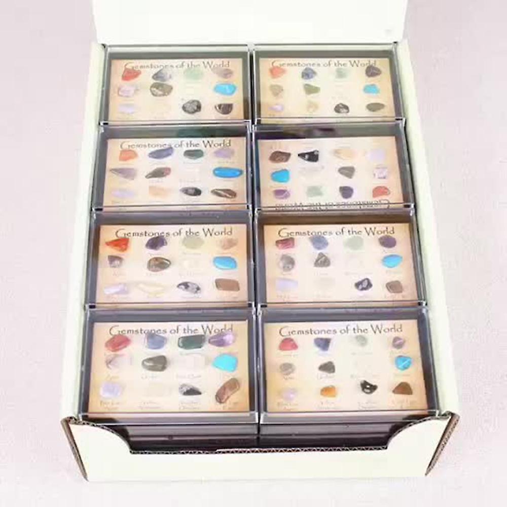 12pcs/set Stone and Mineral Natural Crystal Gemstone Mineral Specimen