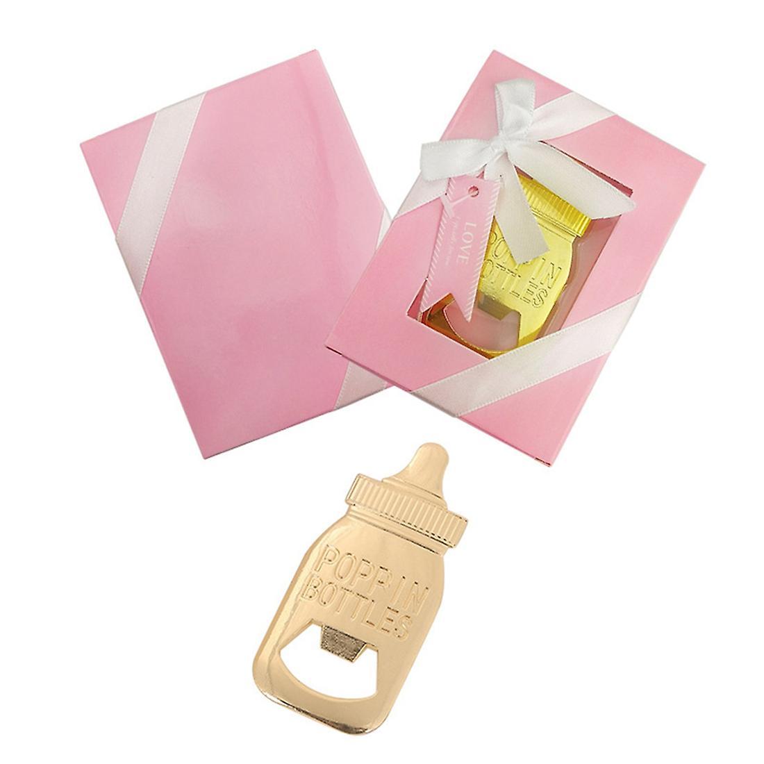 Baby Bottle Shape Opener Gift Souvenir with Box Pink Box