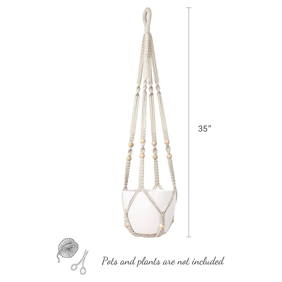 Plant Hook Indoor Hanging Flowerpot Basket White