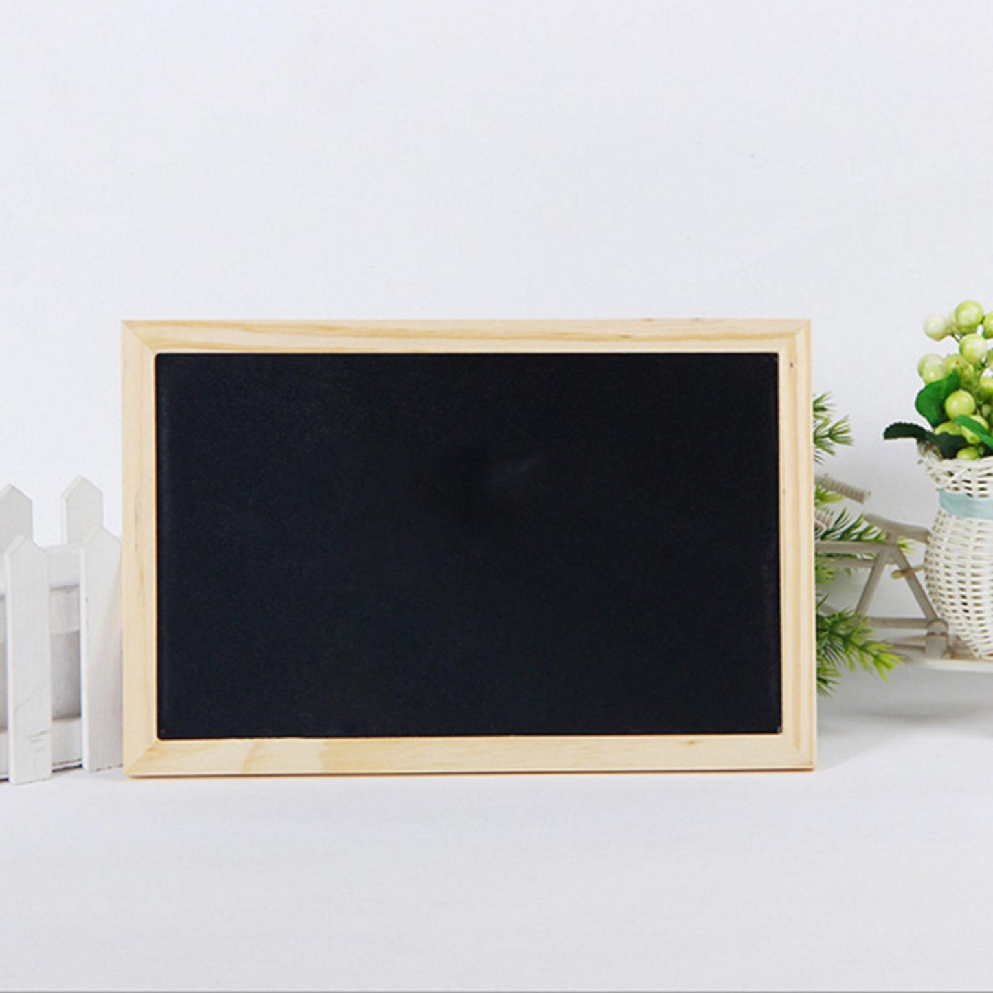 Double-sided Blackboard Wooden Crafts Wooden Frame Small Blackboard