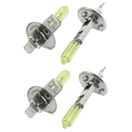 4 Pcs Dc 12v 100w H1 3000k Super Yellow Led Car Fog Light Bulb Lamp