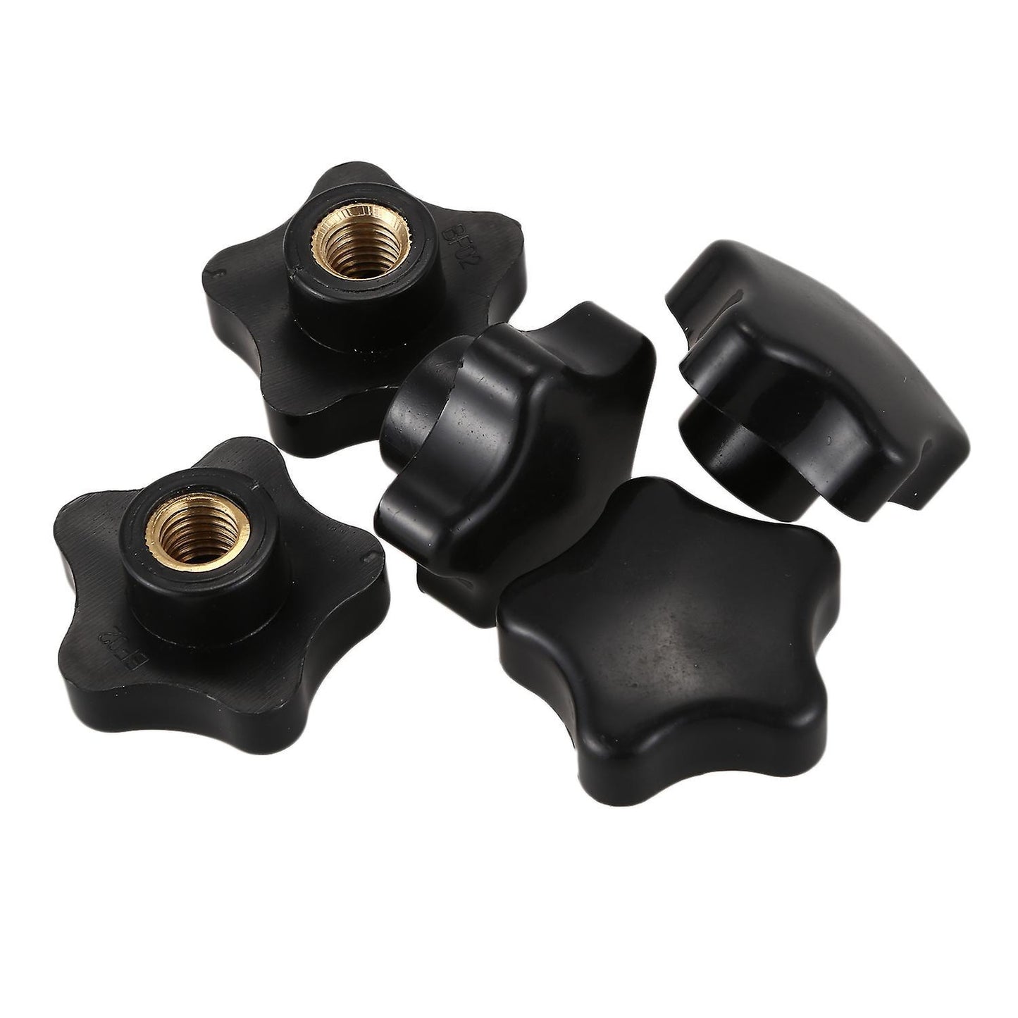 5pcs M10 Female Thread 39mm Plastic Star Head Screw On Clamping Knob