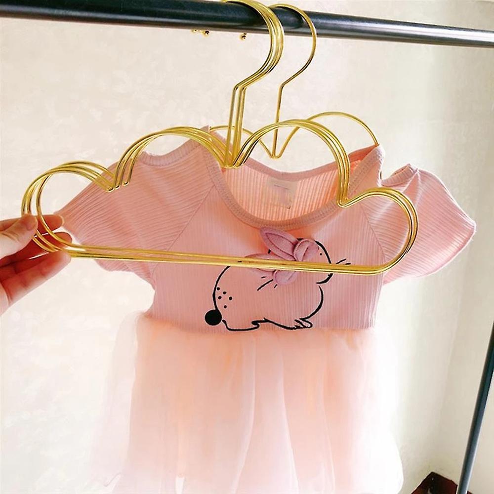 Metal Toddlers Clothes Hanger Golden Kids Cloud Shape Coat Hanger