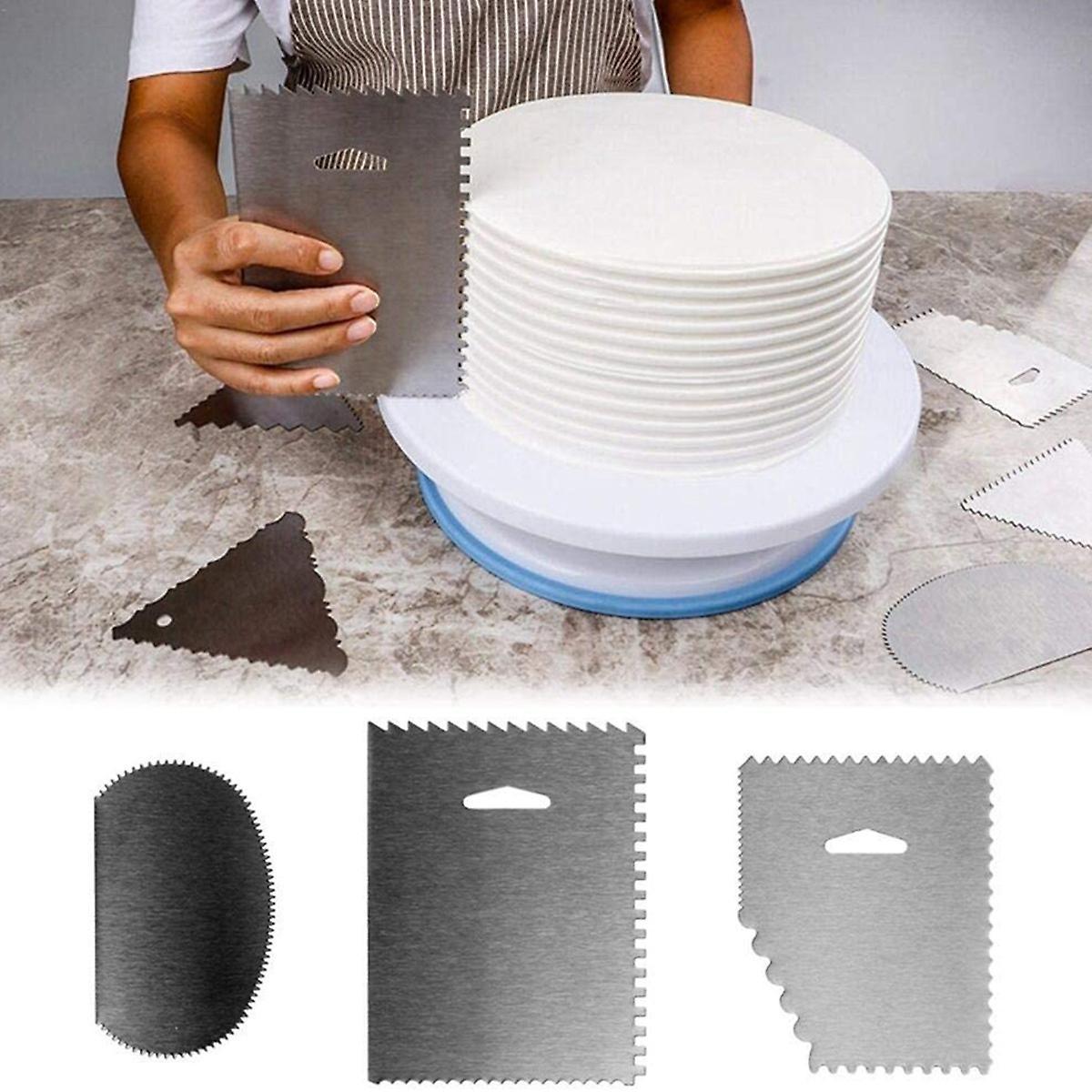 6pcs Cake Scraper Stainless Comb and Icing Smoother for Cake Decorate