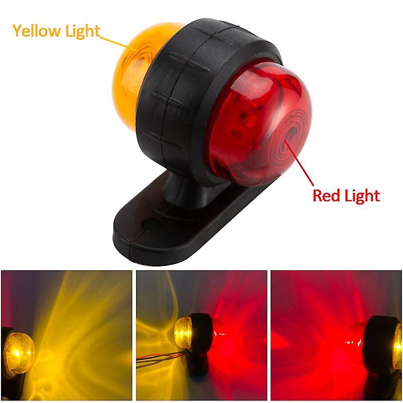 2x 12-24v Car Side Marker Led Lights for Truck Trailer Red+amber