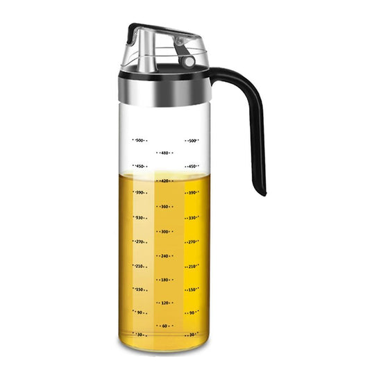 Olive Oil Dispenser Bottle Cap & Vinegar Glass Cruet for Kitchen A