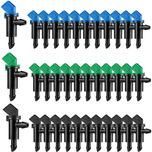 90pcs Drip Emitter,garden Flag Irrigation Drippers In 3 Sizes,1 Gph