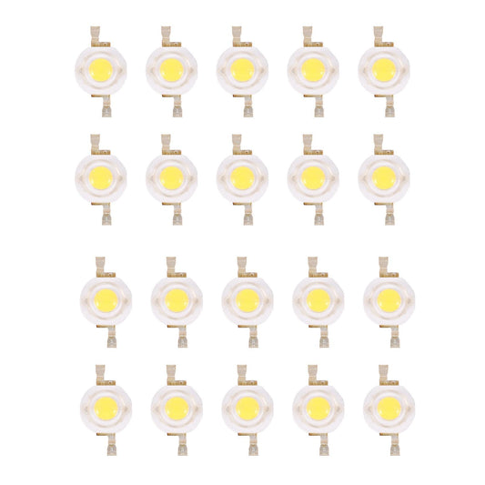 20 Pieces High Power 2 Pin 3w Warm White Led Bead Emitters 100-110lm