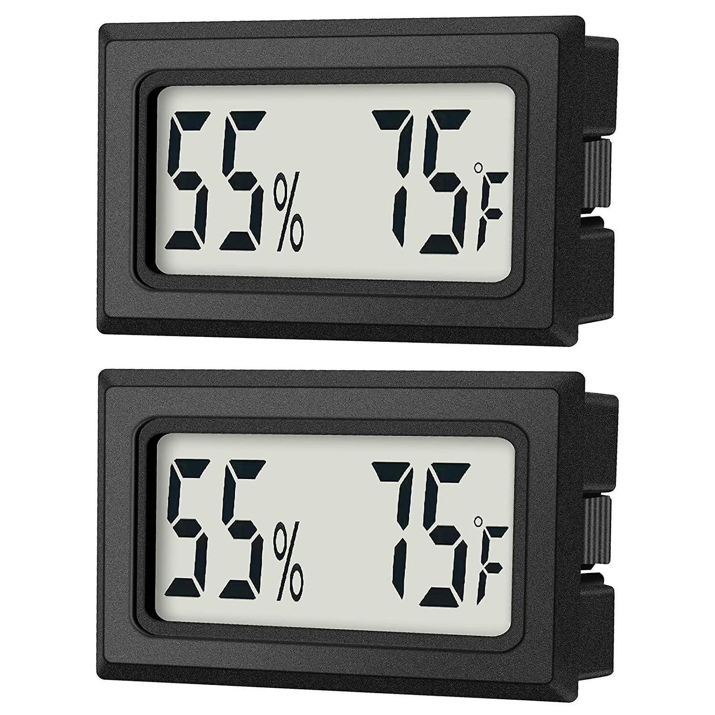 Mini Digital Thermometer Hygrometer with Fahrenheit () (2 Pcs)