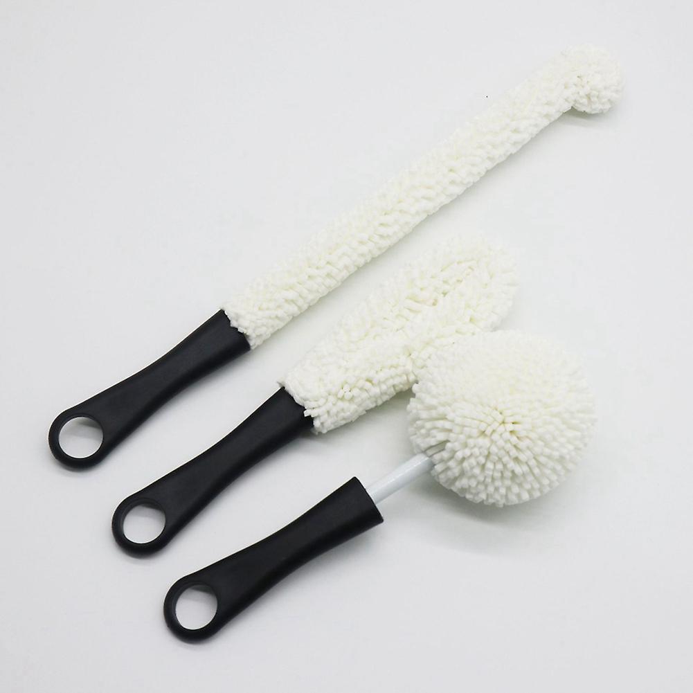 3 Pieces Wine Bottle Glass Decanter Coffee Cups Cleaning Brush,black