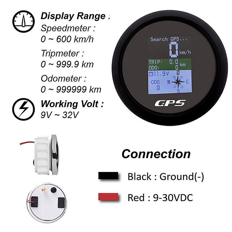 Car Boat Motorcycle Smart Gps Speedometer Odometer with Gps Antenna
