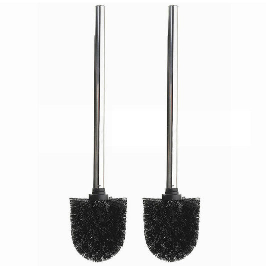 Stainless Steel Wc Bathroom Cleaning Toilet Brush Black Head