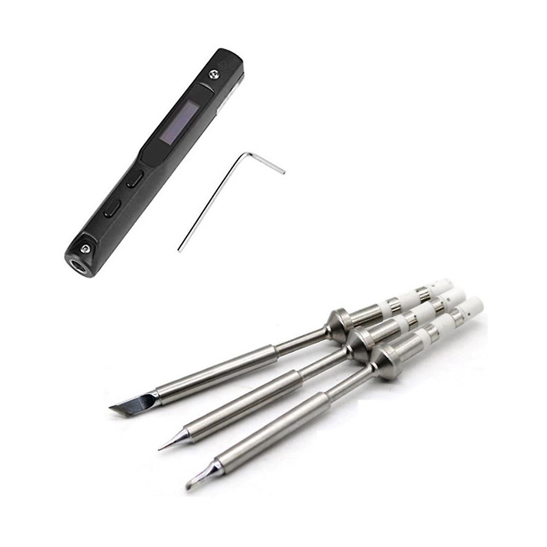 Portable Ts100 Oled Programmable Electric Soldering Iron Station(a)