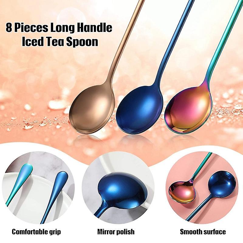 Mixing Spoons for Mixing Coffee, Milkshake, Cold Drink, 8 Pieces