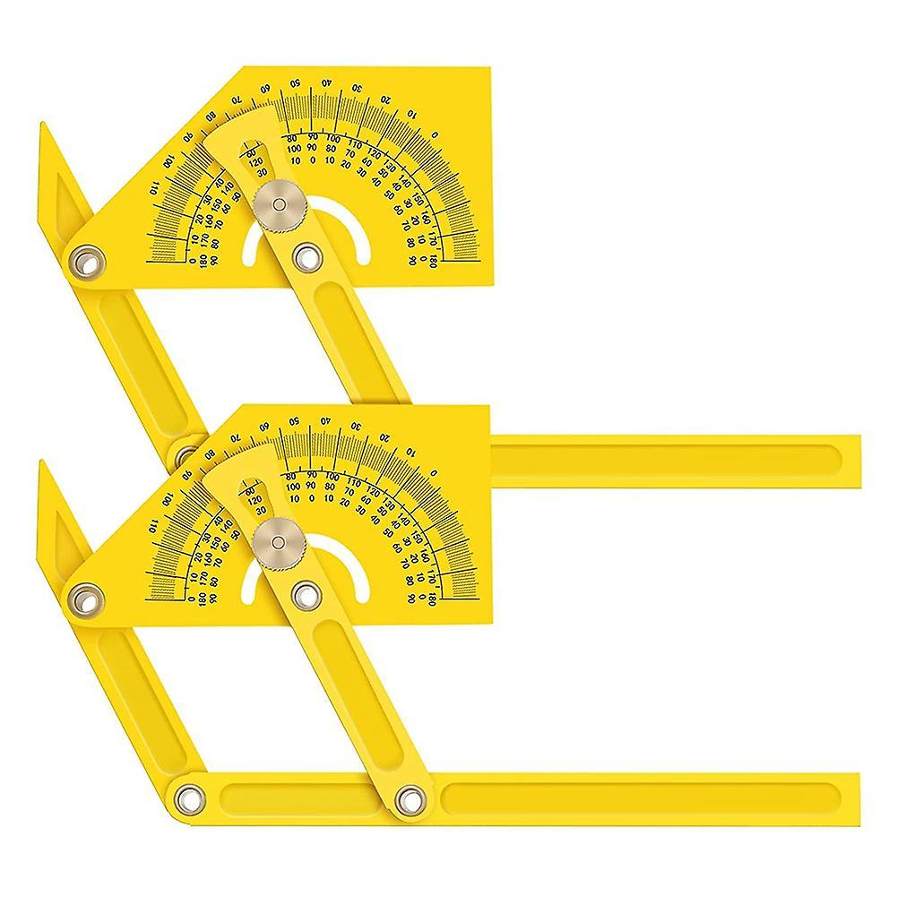 2pcs Plastic Protractor and Angle Finder,measure Arm Ruler Gauge Tool