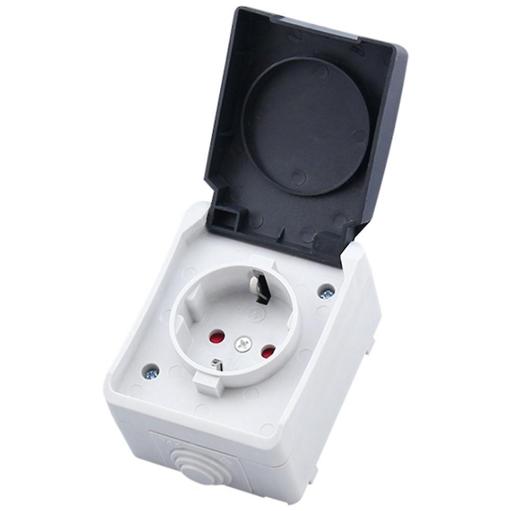 2p+e 16a 250v Ip44 Outdoor Power Socket with Cover Eu Plug(single)