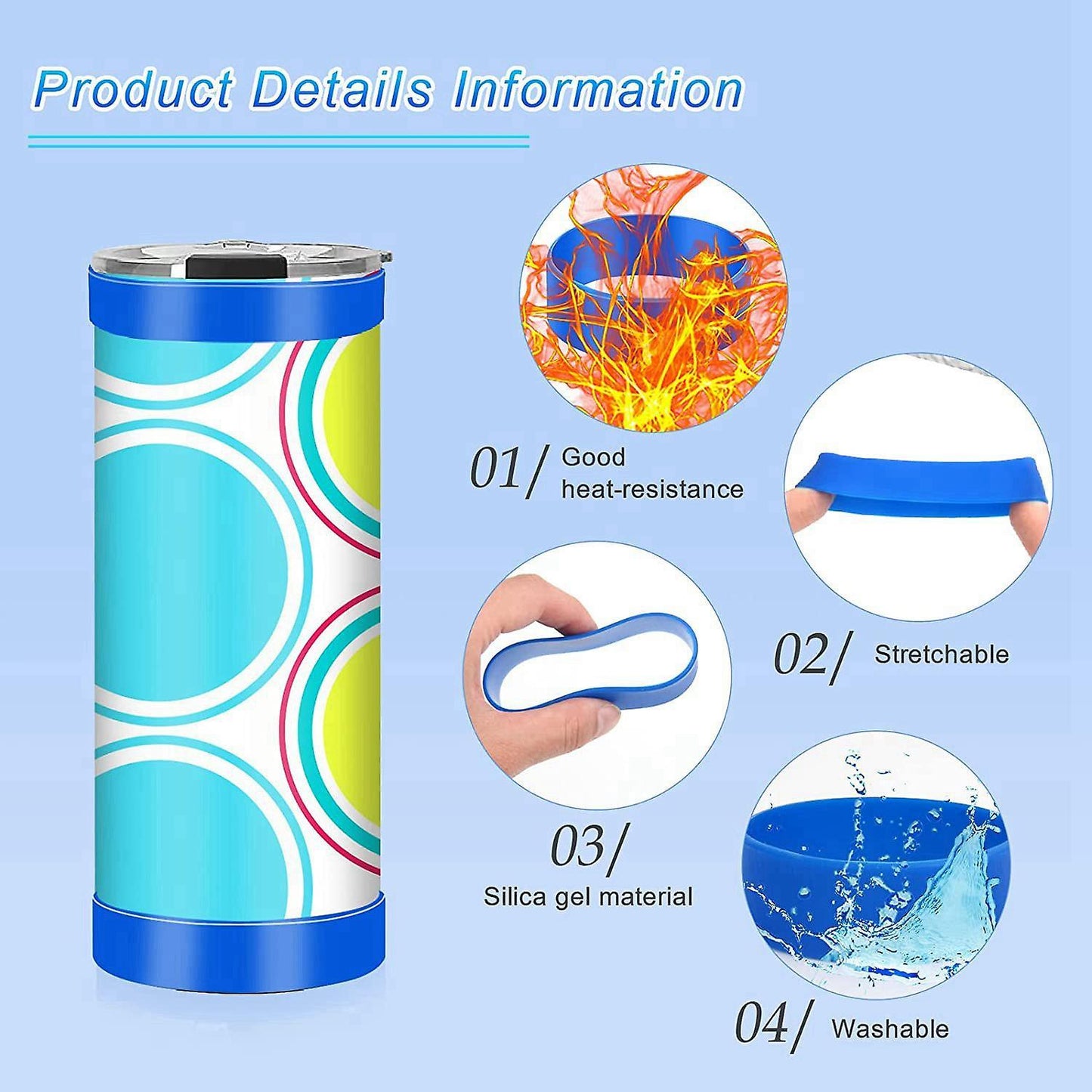 10 Pack Heat Silicone Bands for Sublimation, Silicone Bands
