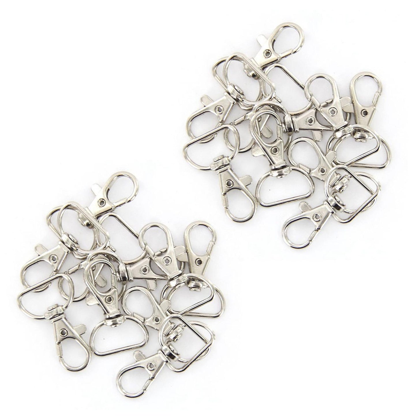 10 Stck Swivel Karabinerhaken Schlsselanhnger Haken Silber