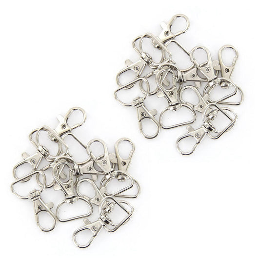 10 Stck Swivel Karabinerhaken Schlsselanhnger Haken Silber