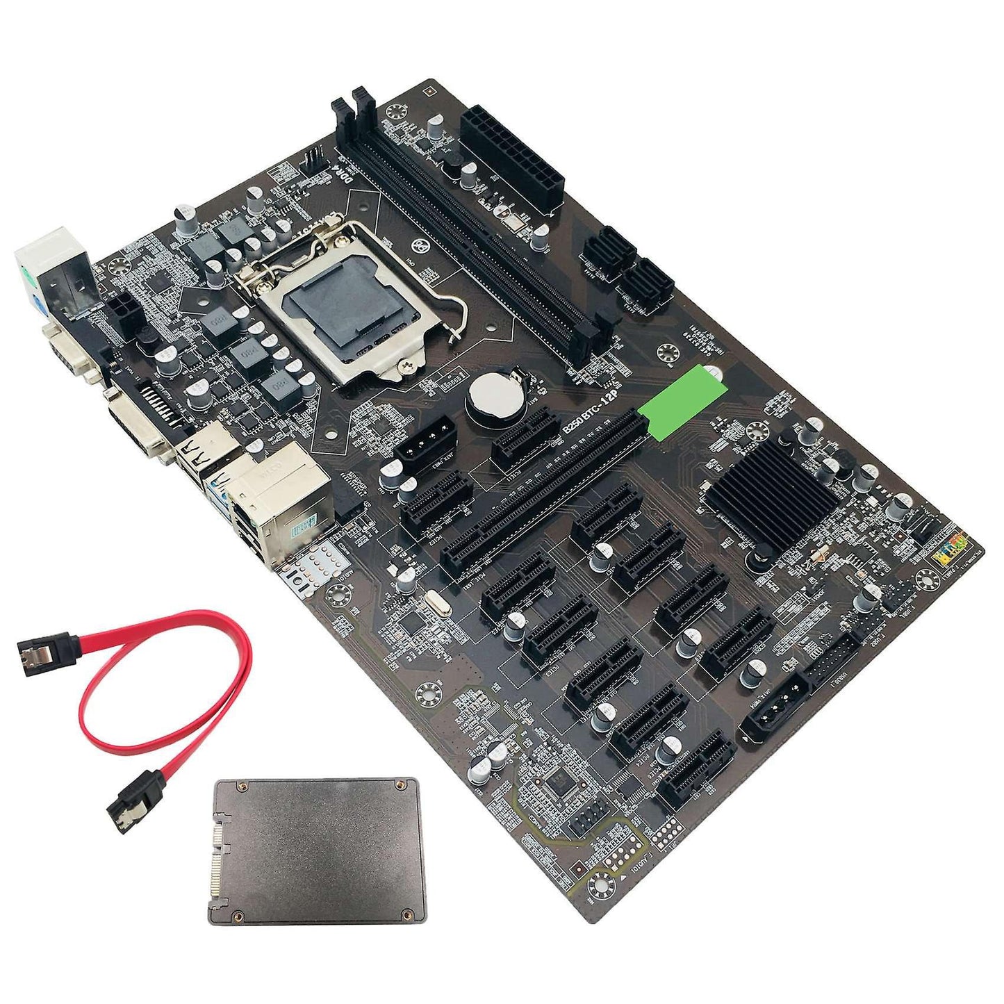 B250 Btc Mining Motherboard with 120g Ssd+sata Cable Lga 1151