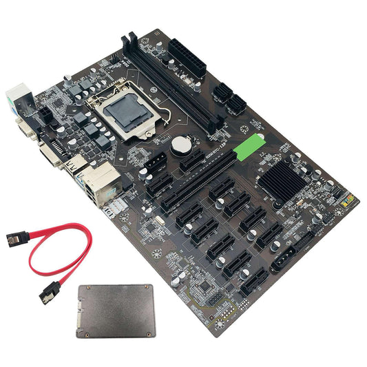 B250 Btc Mining Motherboard with 120g Ssd+sata Cable Lga 1151