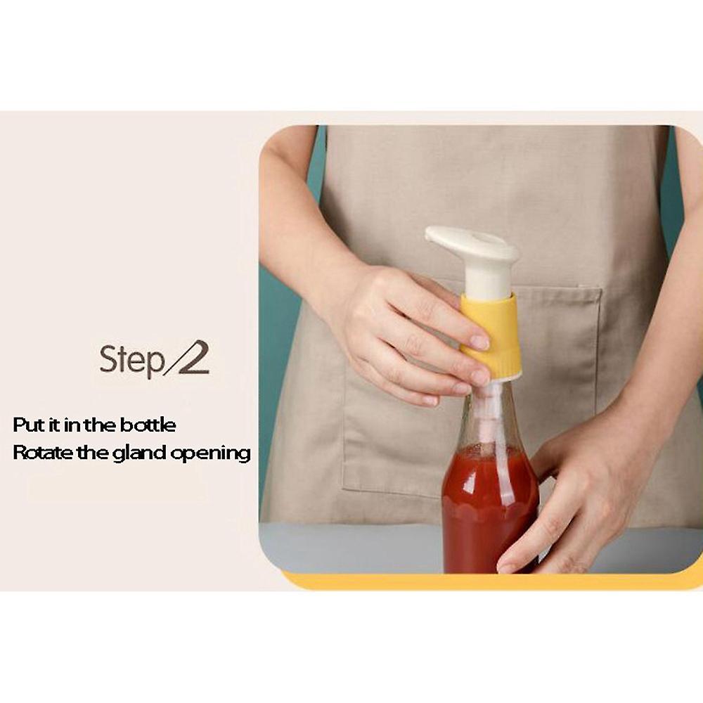 3pcs Oyster Sauce Squeezer Kitchen Bottle, Pressure Push-type Nozzle