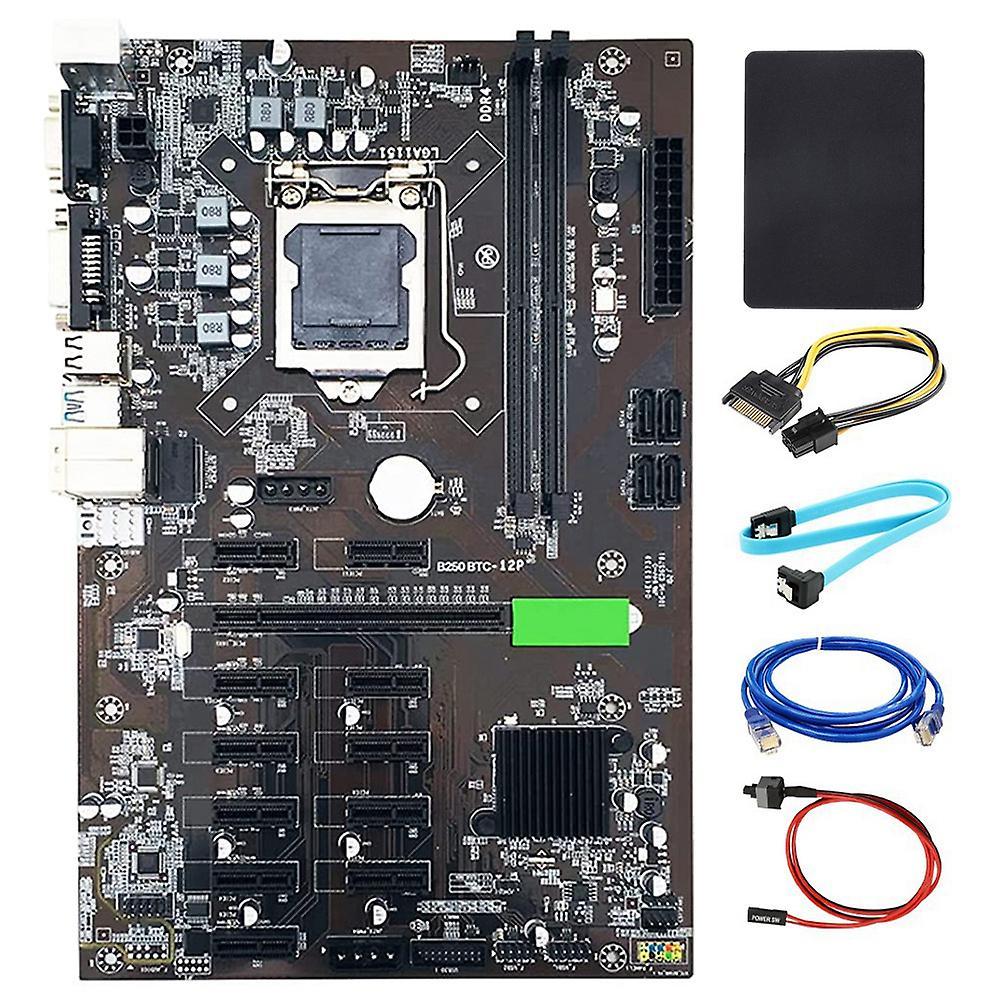 Btc-b250 Mining Motherboard Support 12 Gpu Lga1151 Ddr4 with Ssd 128g