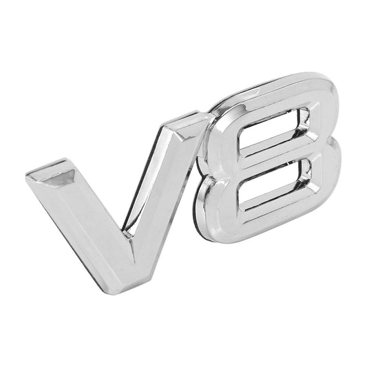 7.5x3.5cm Auto Car V8 Stickers 3d Chrome Sticker Badge Emblem