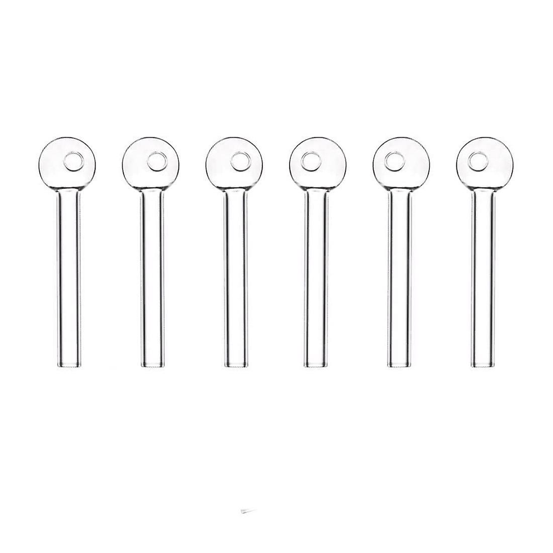 8 Pieces Of Transparent Reusable Glass Oil Lamp Burner