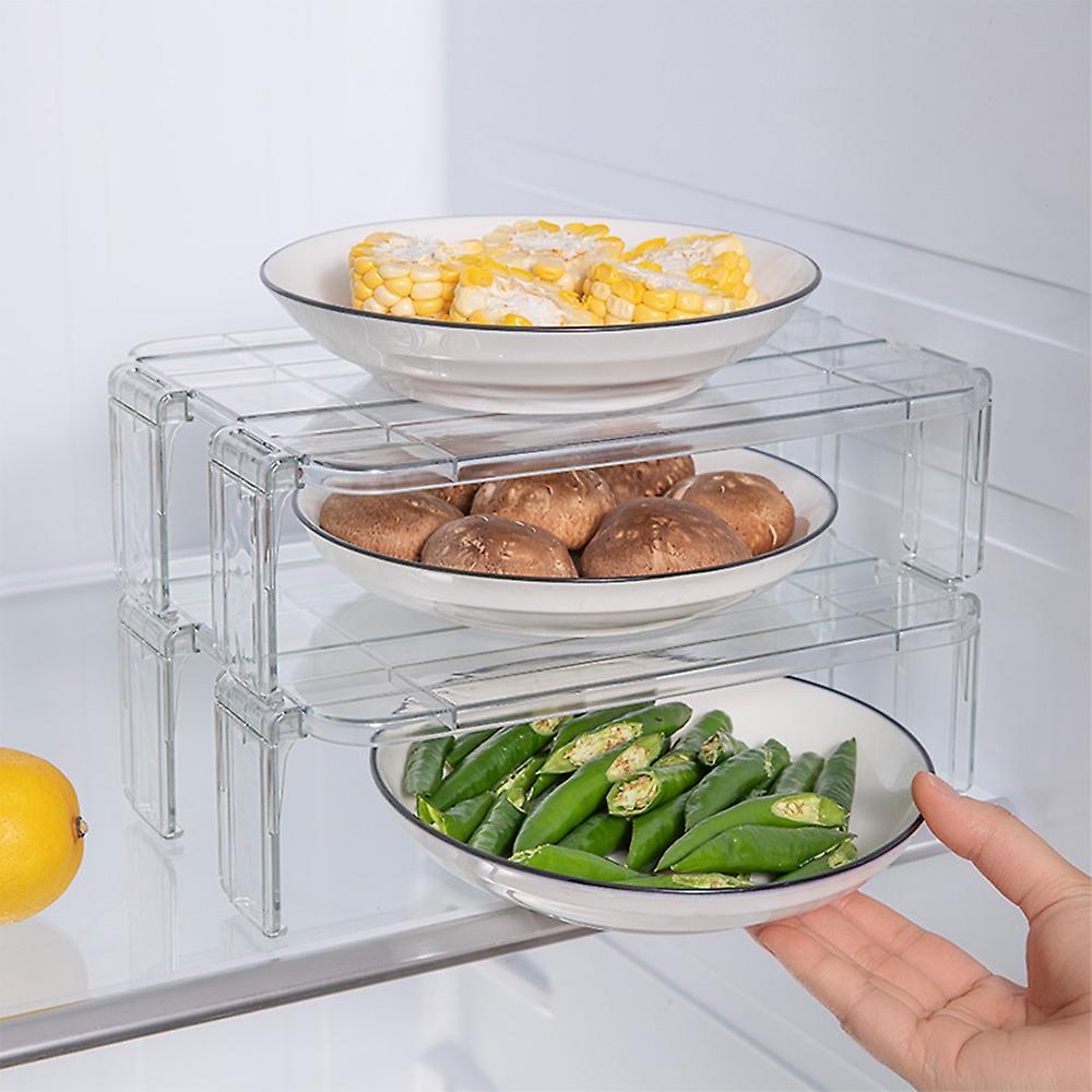 2pcs Fridge Organizer Rack Kitchen Racks Kitchen Items(brown)