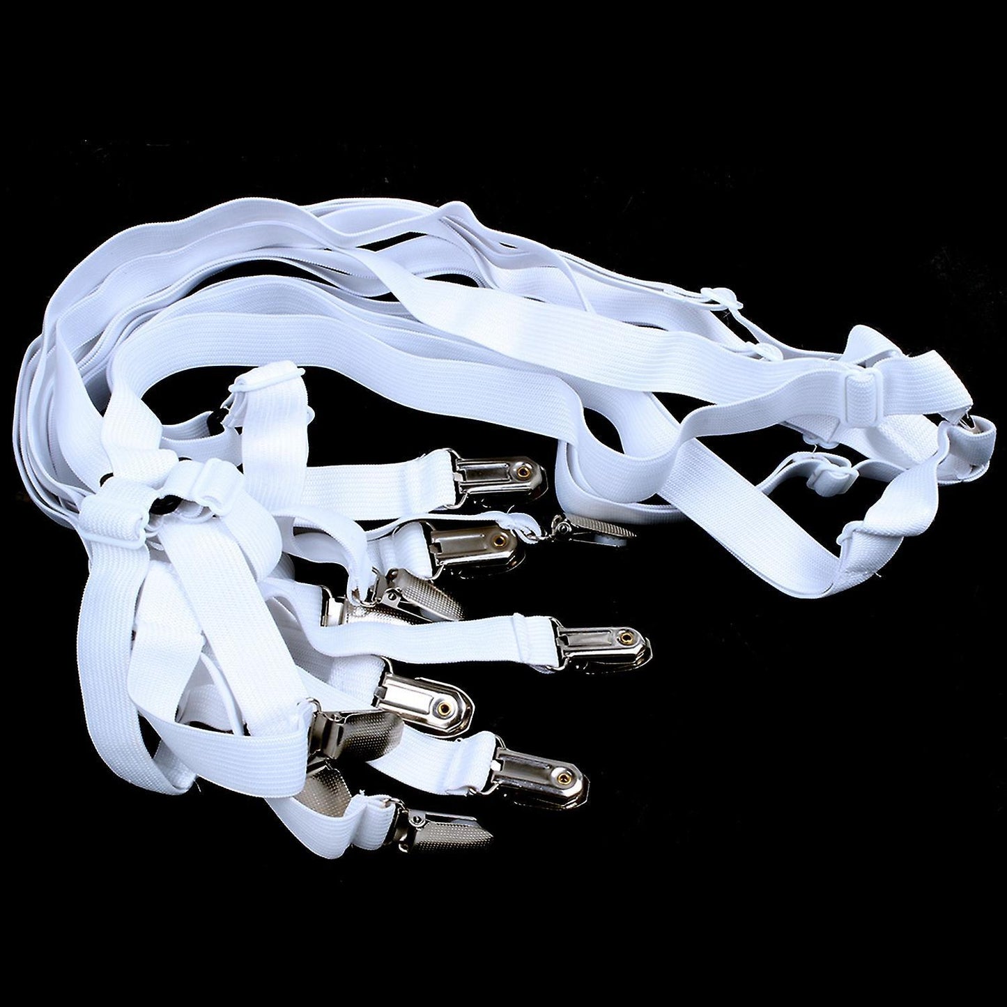 Bed Sheet Clips Grippers Fasteners 3 Way 6 Sides Suspenders Clips