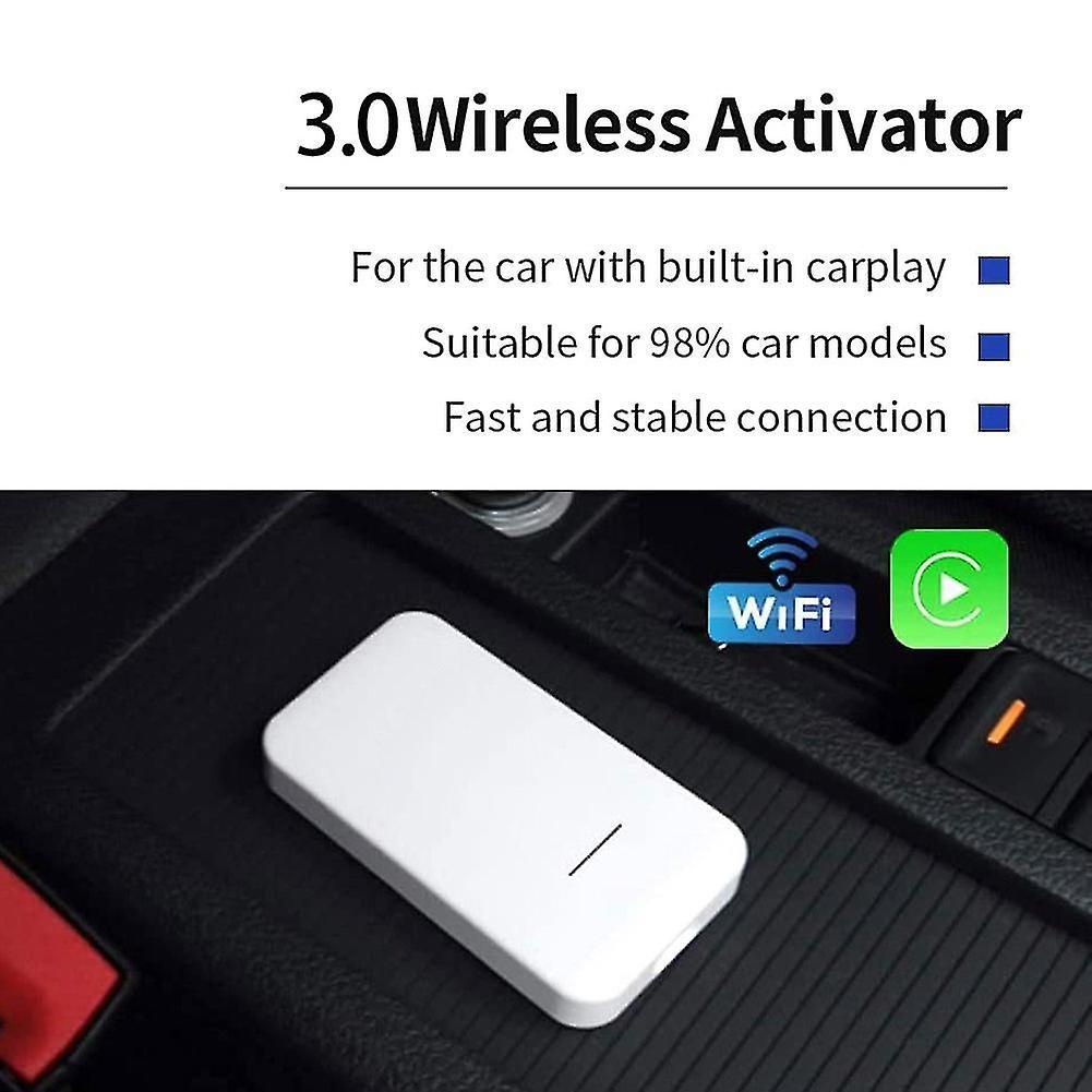 For Factory Wired Carplay Cars, Upgrade Wired to Wireless (white)