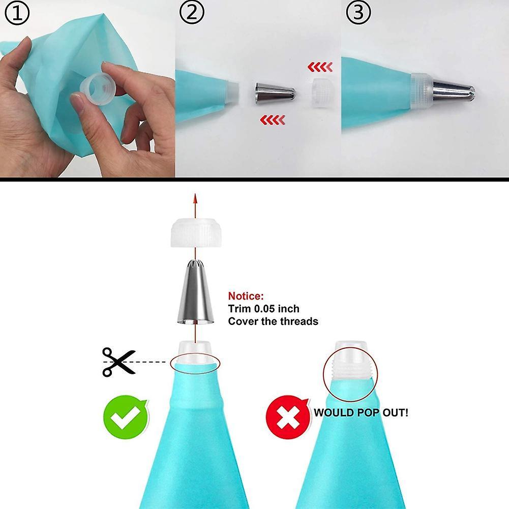 12pc Cake Decorating Supplies Piping Bag and Tips Diy Decorating