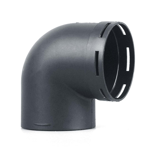 75mm Car Heater Air Ducting Pipe Elbow Outlet Connector Black Plastic