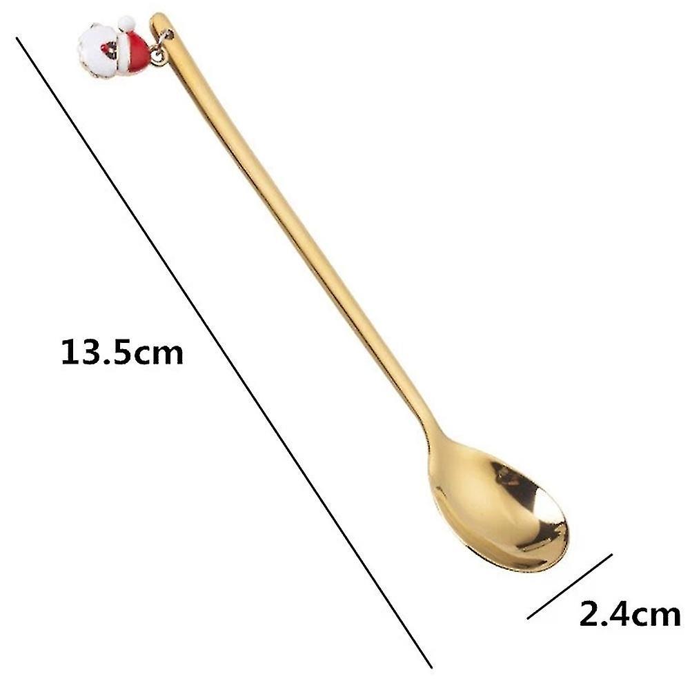 Christmas Spoon for Home Xmas Gifts Christmas Table Decoration-silver