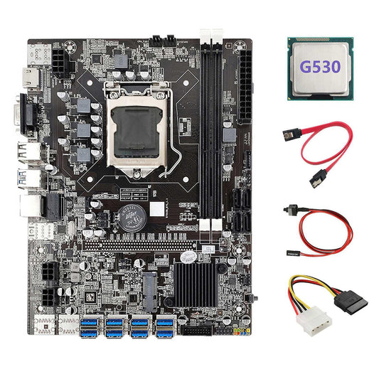 B75 Eth Mining Motherboard 8xpcie to Usb+g530 Cpu Lga1155 Motherboard