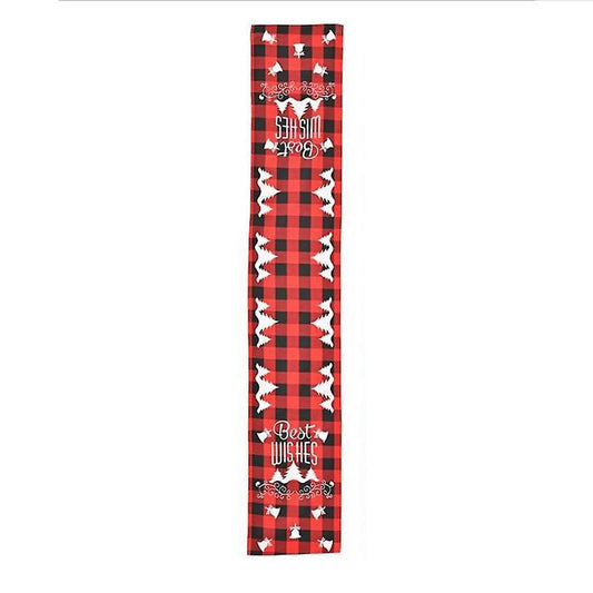 Grid Household Table Mat Cloth Set 180cmx31cm, Christmas Decoration,d