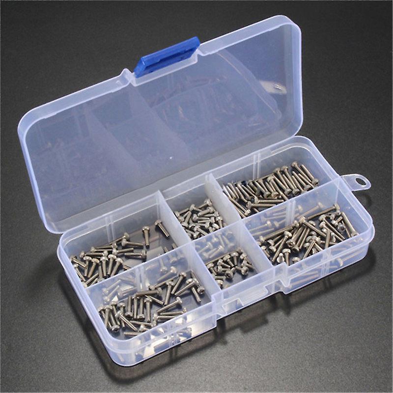 180pcs/set M2 * 4 / 6 / 8 / 10 / 12 / 16mm Screw Stainless Steel Kit