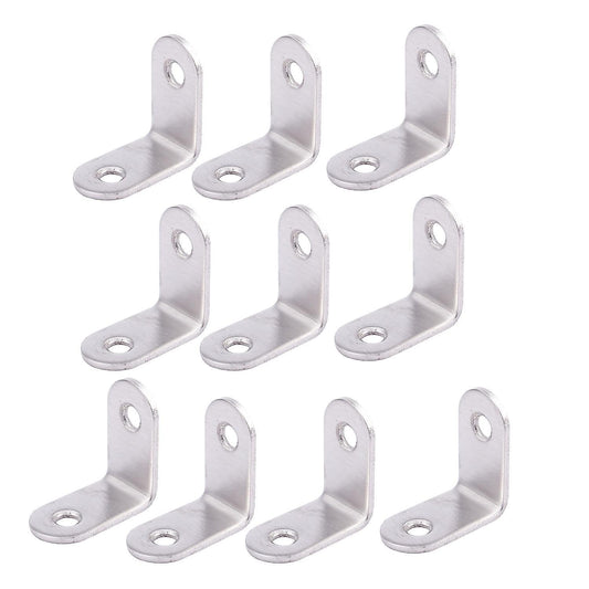 10pcs Screw Mounted Furniture 90 Degree Angle Corner Bracket 30x30mm