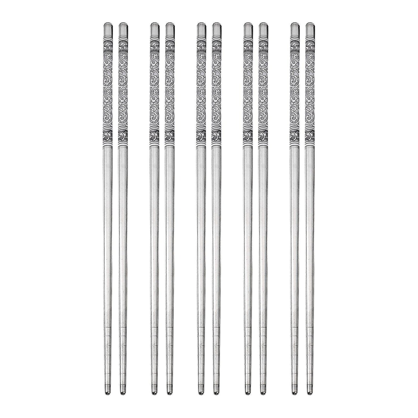 5 Pairs Of Blue and White Porcelain Pattern Chopsticks Tableware Set