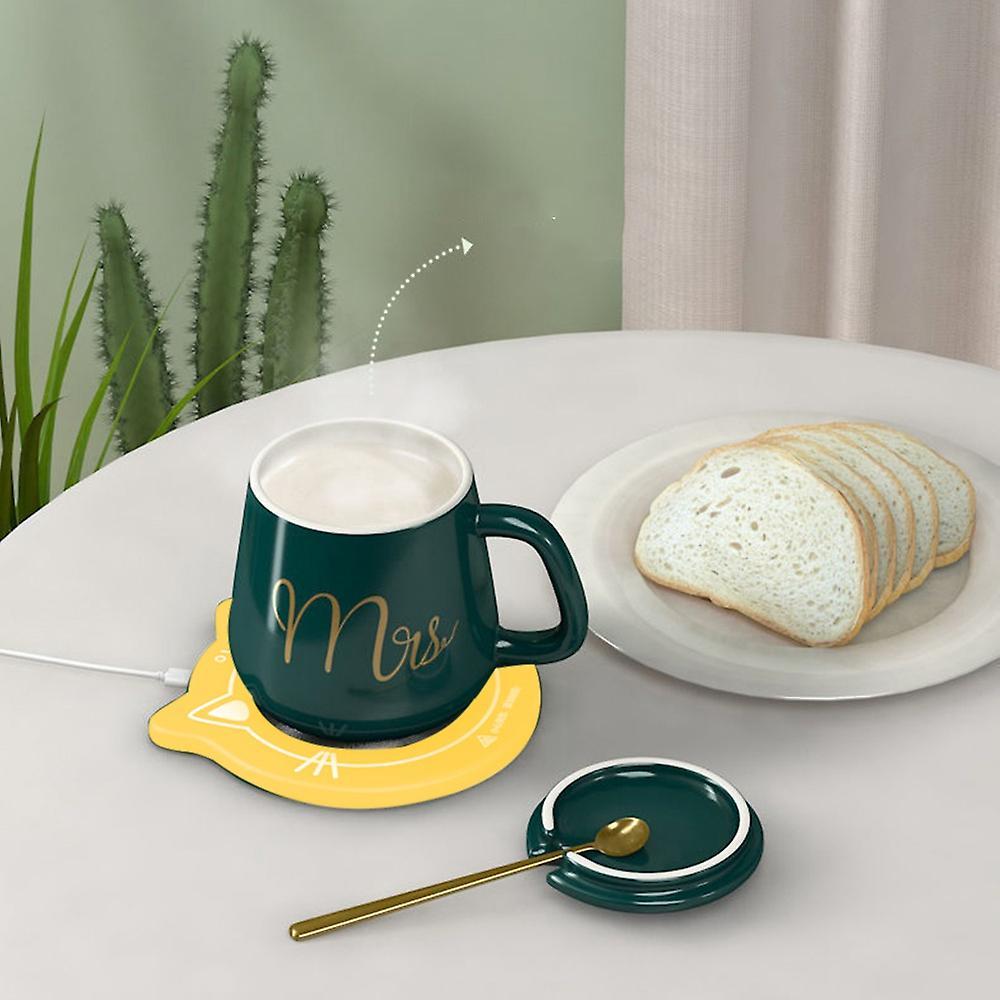 Smart Coffee Warmer Base,electric Cup Plate,for All Cups Yellow