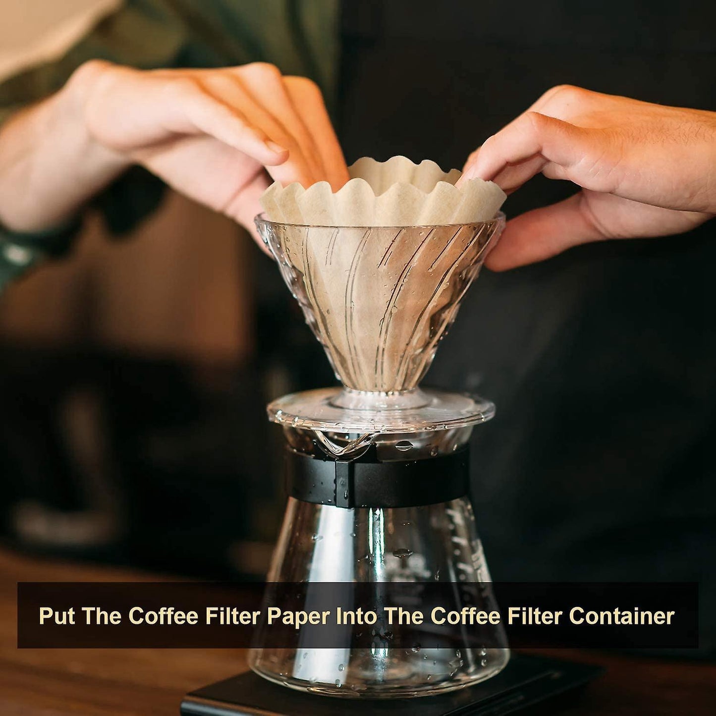 100 Pcs 1-4 Cup Basket Coffee Filters for Home Office Use Brown