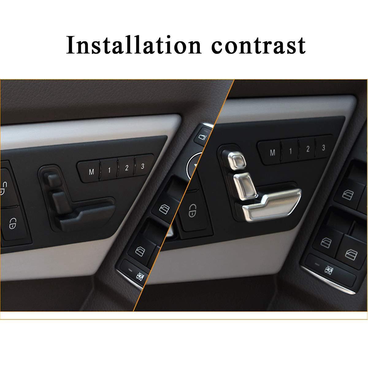 For Benz C Gl Gla Silver Chrome Seat Adjust Button Switch Cover Trim