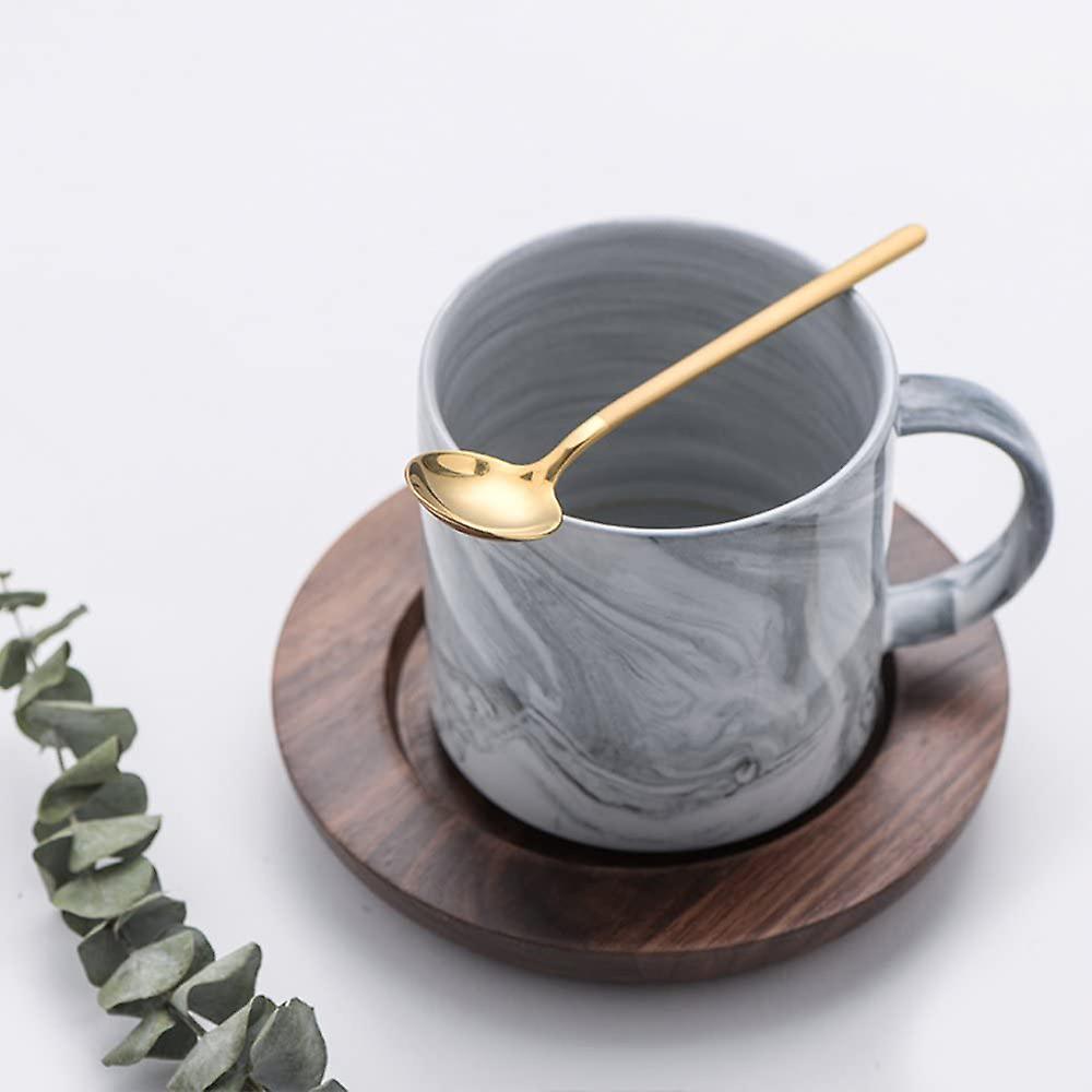Stainless Steel 6pcs Espresso Spoons for Sugar Antipasto (gold)