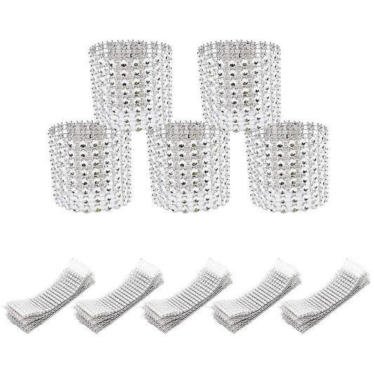 Napkin Ring Shiny Chair Bow Shiny Buckle Party Decoration ,silver