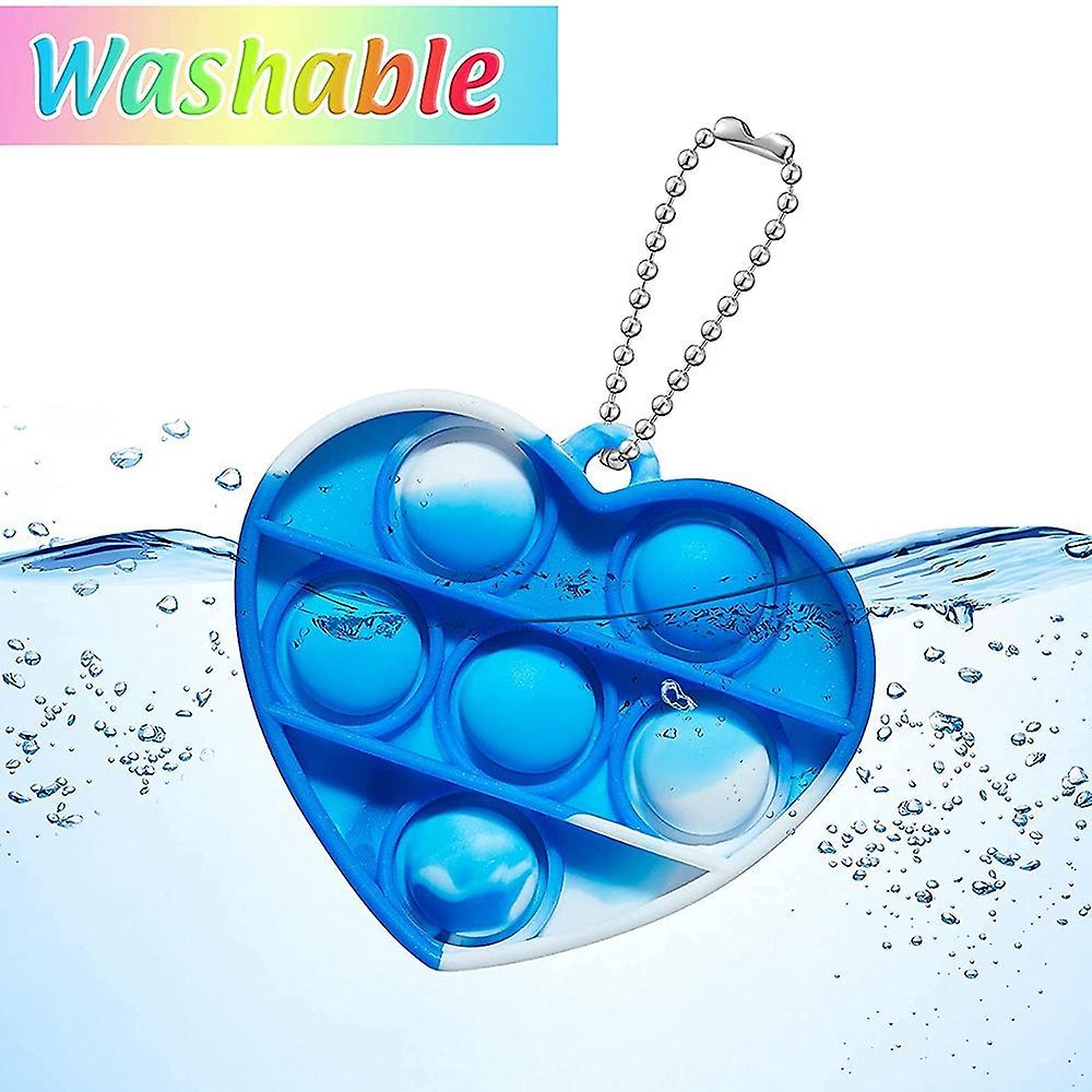 8 Pcs Mini Fidget Sensory Toy Silicone Keychain Toy Decompression
