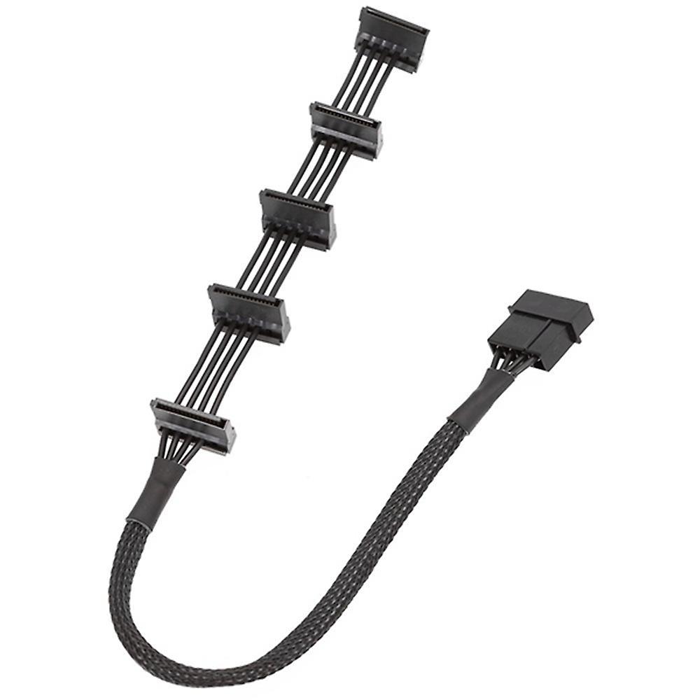 2pcs Sata Splitter 4-pin Ide 1 to 5 Sata Power Cable for Pc Server
