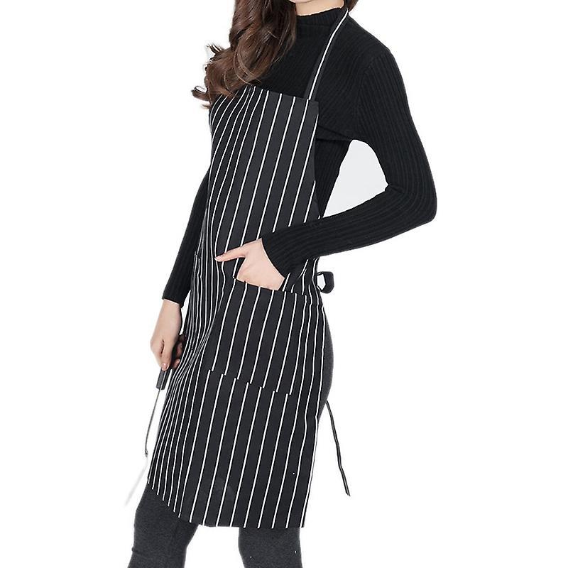 2 Pack Pockets Black Chef Apron for Women Men 30.3 Inch X 24 Inch